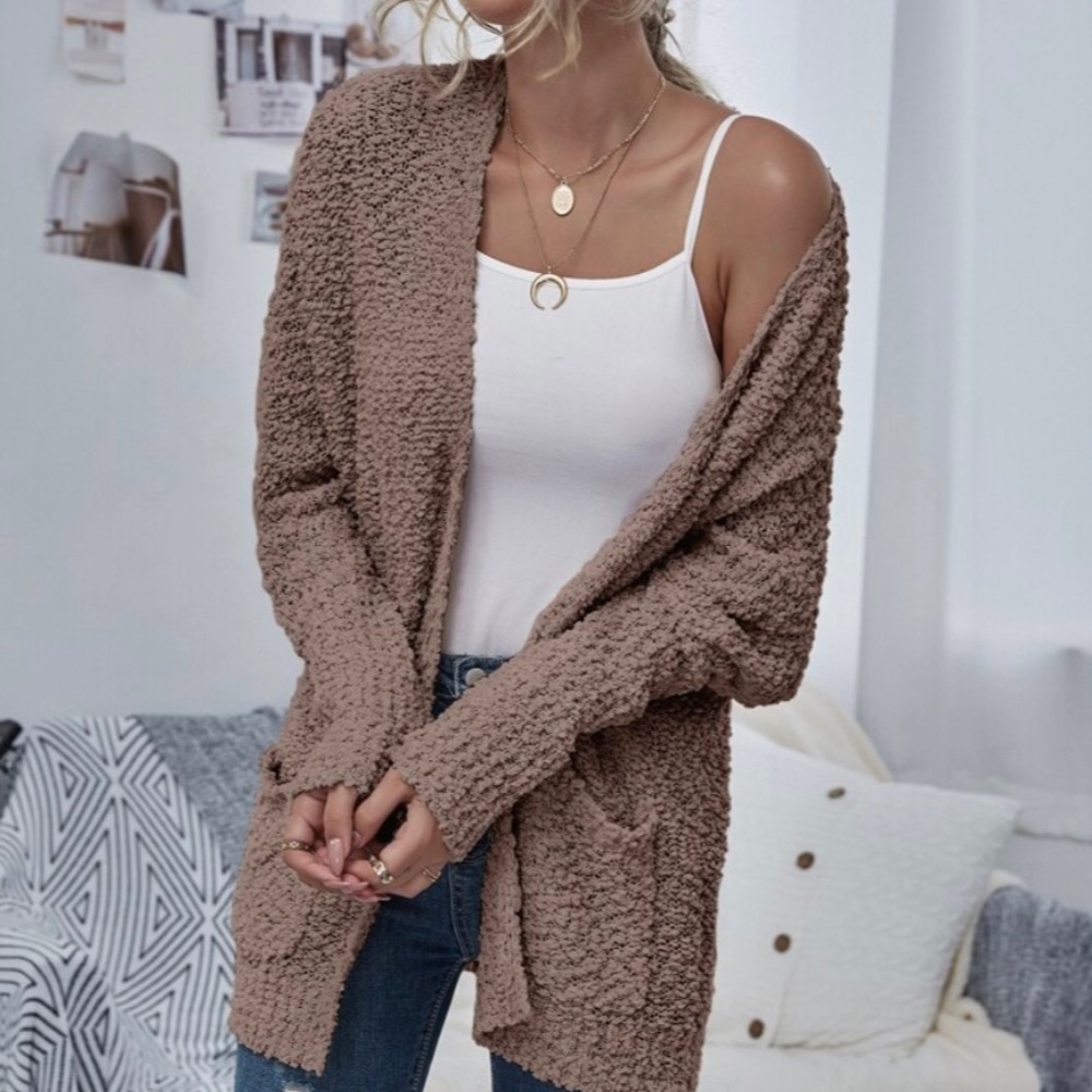 PORCH tan cardigan